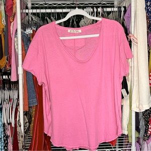 NWT Free People Oversized Tshirt Pink Petunia Small